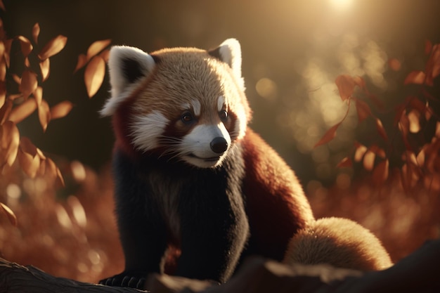 Cute Red Panda Generative Ai