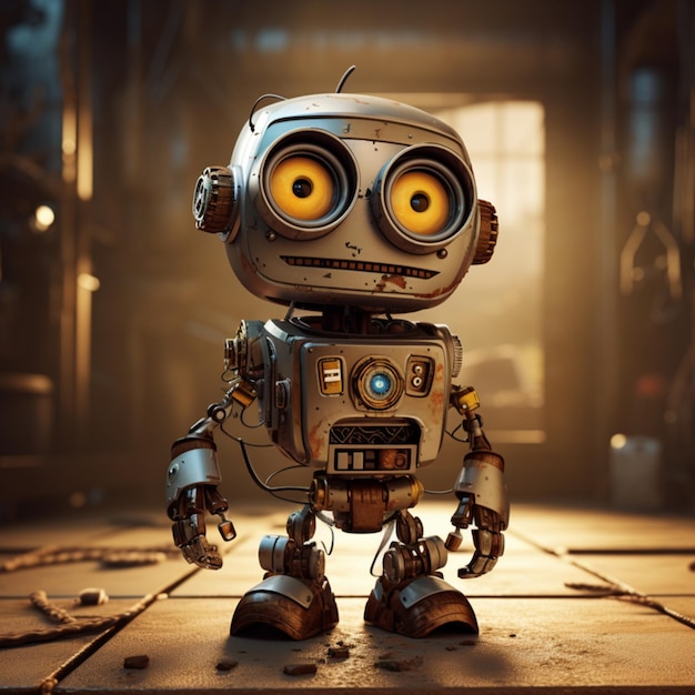 cute robot cartoon