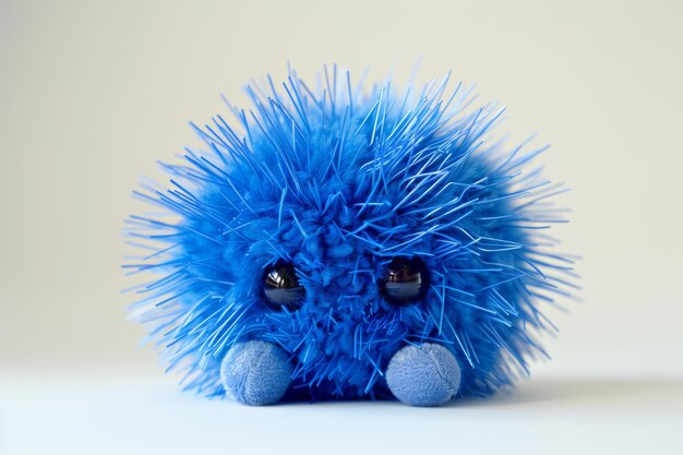 Photo cute sad creature made of blue fire waisthigh photo shot daylight photography in direct angle view c