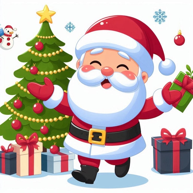 Photo cute santa claus illustration