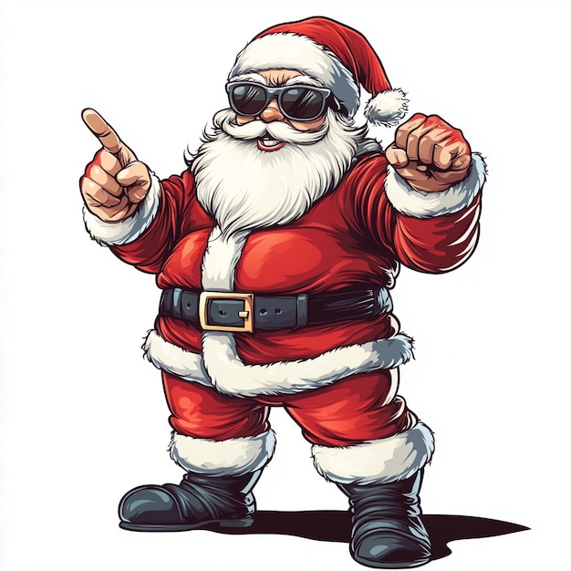 Photo cute santa claus illustrations for christmas crafts