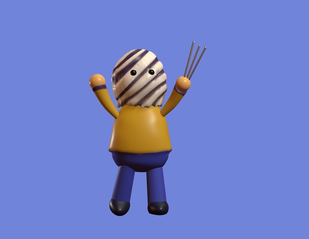 cute scare halloween character 3d design