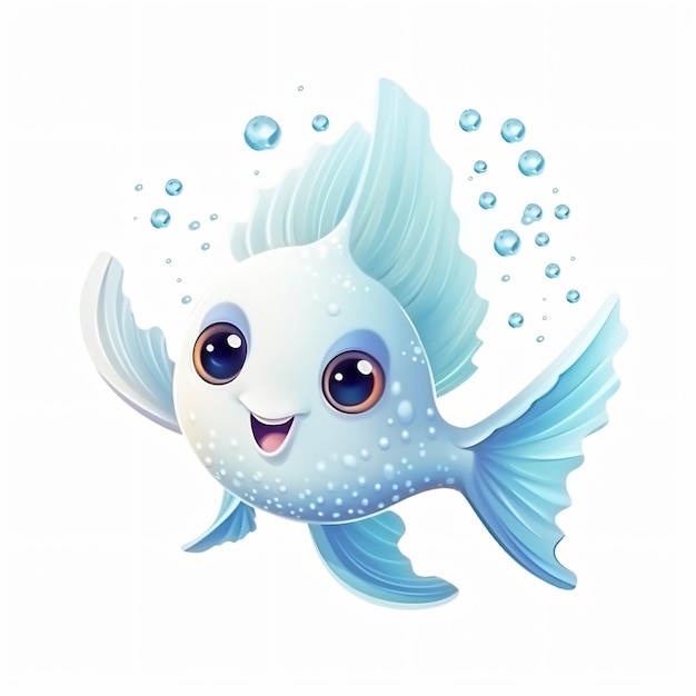 cute sea pearl cartoon character sea animal