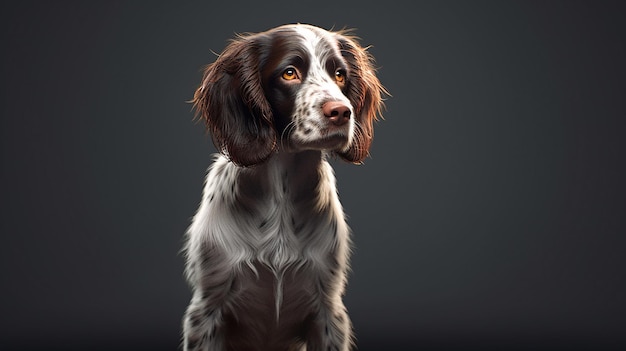 cute setter dog character generative ai