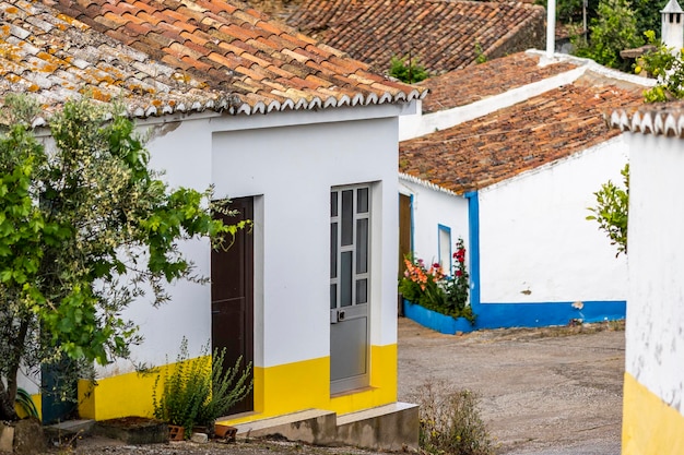 Cute small interior village from the Algarve region called Azinhal dos Mouros Portugal