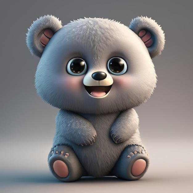 Cute smile bear 3D Character