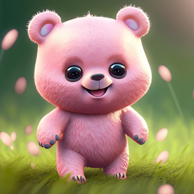 Cute smile bear 3D Character