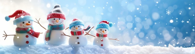 Cute snowman for Christmas greeting card