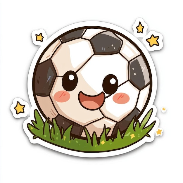 Cute Soccer Ball Cartoon