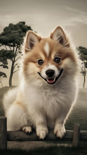 Cute spitz dog