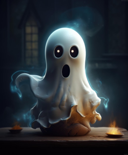 A cute spooky ghost