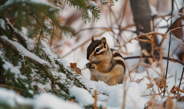 Cute squirrel in the beautiful mountains