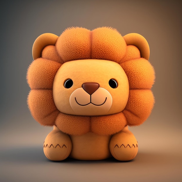 Cute Squishy Lion Plush Toy