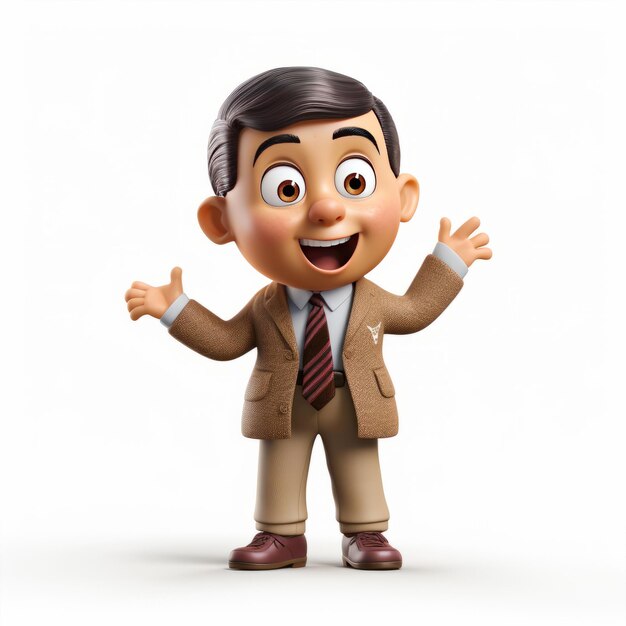 Cute Surprised Mini Boy As Funko Pop Figure Dressed Like Mr Bean