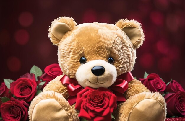 Cute Teddy Bear Valentine's Day Cute Gift for Your Wife Girlfriend Generative AI