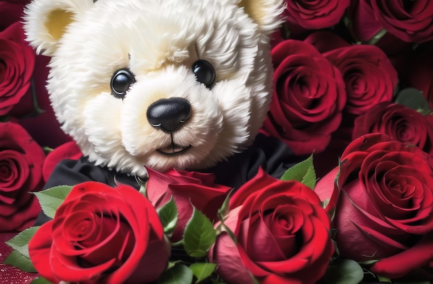 Cute Teddy Bear Valentine's Day Cute Gift for Your Wife Girlfriend Generative AI