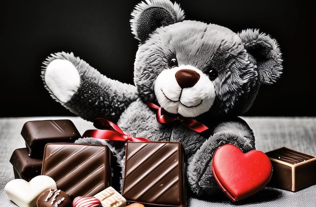 Cute Teddy Bear Valentine's Day Cute Gift for Your Wife Girlfriend Generative AI