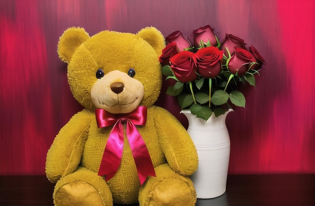 Cute Teddy Bear Valentine's Day Cute Gift for Your Wife Girlfriend Generative AI