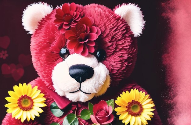 Cute Teddy Bear Valentine's Day Cute Gift for Your Wife Girlfriend Generative AI