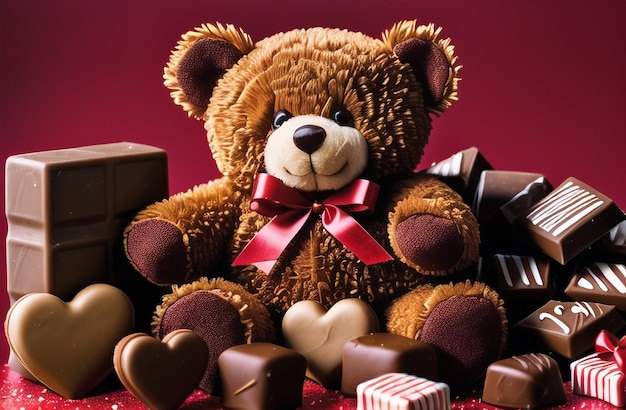 Cute Teddy Bear Valentine's Day Cute Gift for Your Wife Girlfriend Generative AI