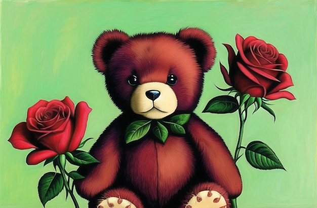 Cute Teddy Bear Valentine's Day Cute Gift for Your Wife Girlfriend Generative AI