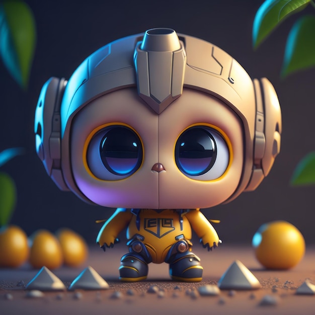 cute tiny 3d hyper realistic animated robster