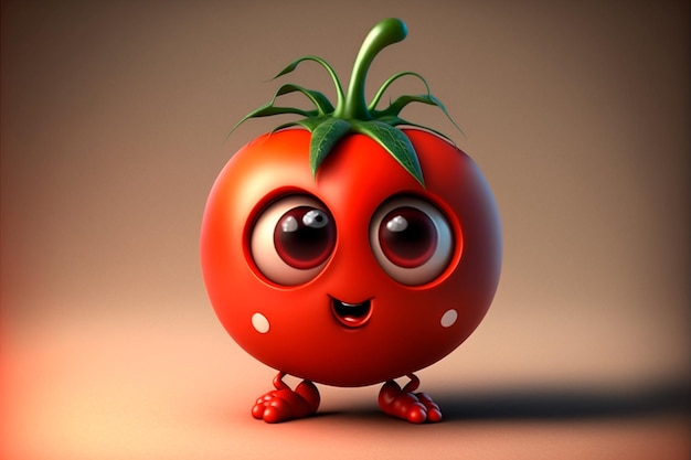 Cute Tomato Character Generative AI