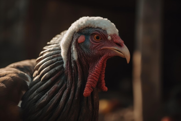 Cute turkey farm bird Generate Ai