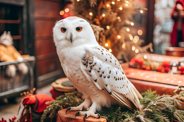 Cute white owl