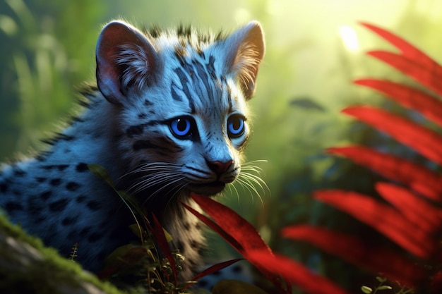 cute wild cat