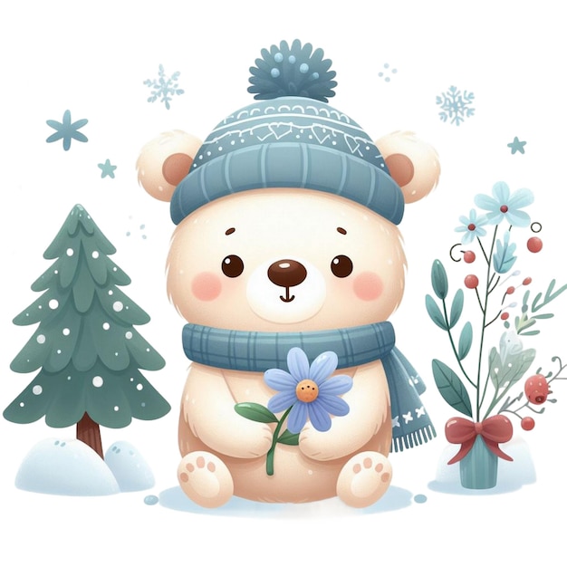 Cute Winter Bear Sublimation