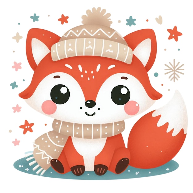 Cute Winter Fox Sublimation