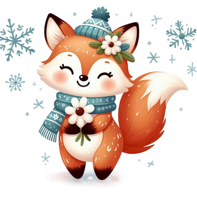 Cute Winter Fox Sublimation