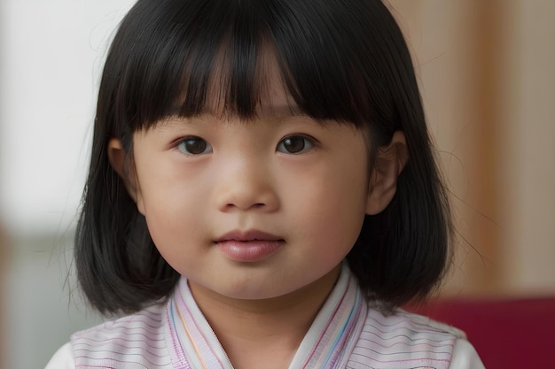 cute young girl korean Asian baby