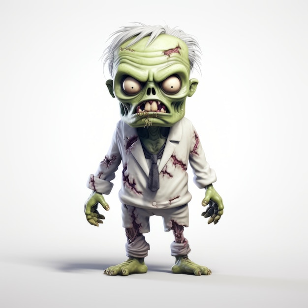 Cute Zombie 3d Logo Grandparentcore Style With Grotesque Characters