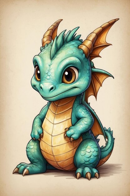 The cutest dragon character high definition