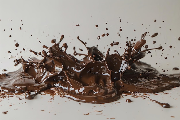 Cutout of a chocolate splash Generative Ai