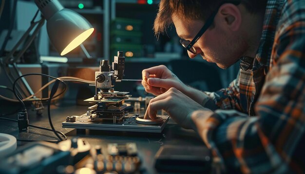 Photo cuttingedge tools in mobile phone repair a glimpse into the tech workspace