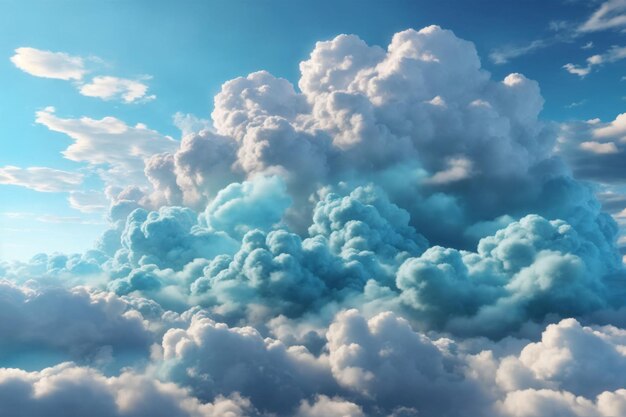 Cyan Clouds Background Blue Cloud Background Clouds Background Sky Background Clouds Texture AI Generative