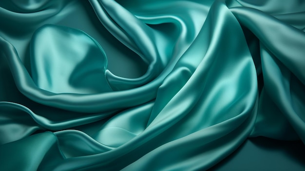 cyan satin silky cloth HD 8K wallpaper Stock Photographic Image