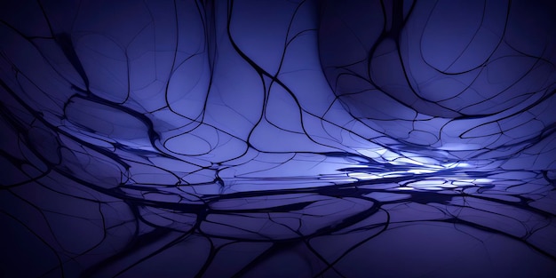 Cyber abstract 3d blue and violet colors background