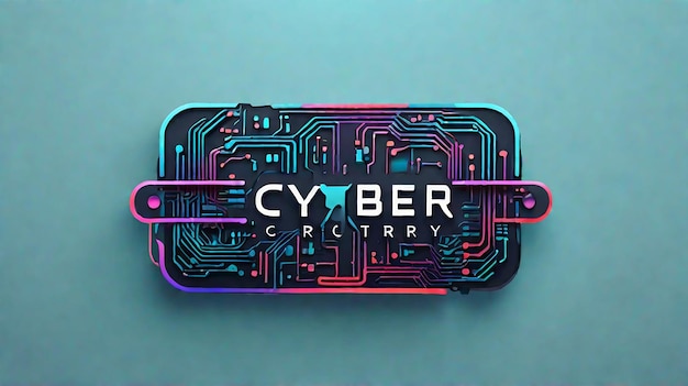 Photo cyber circuitry logo