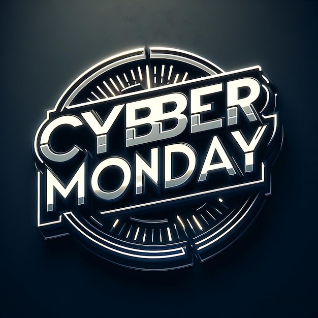 Photo cyber monday background design with typography