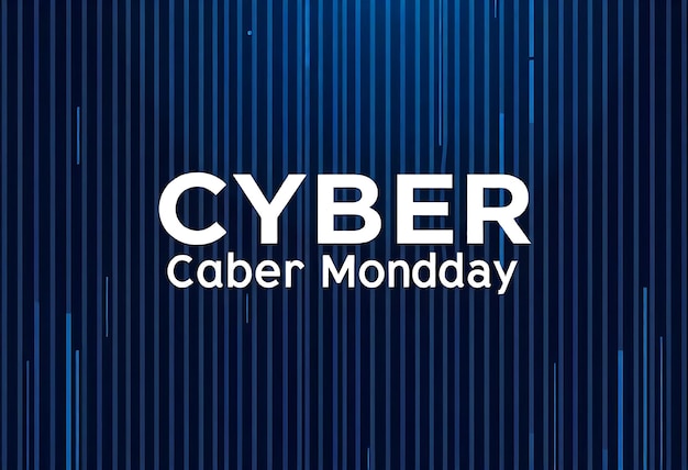 Photo cyber monday background design with typography