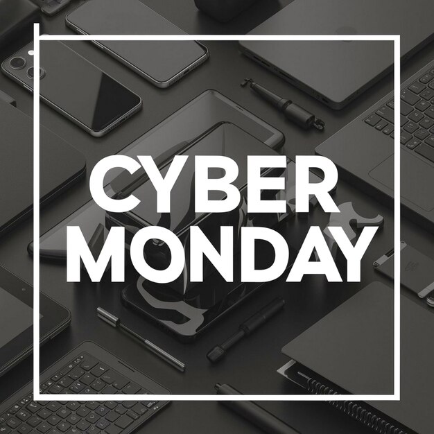 Photo cyber monday banner design