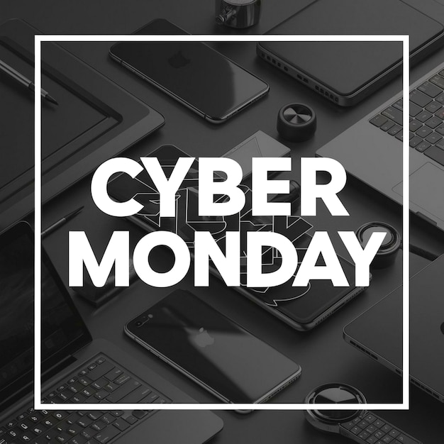 Photo cyber monday banner design