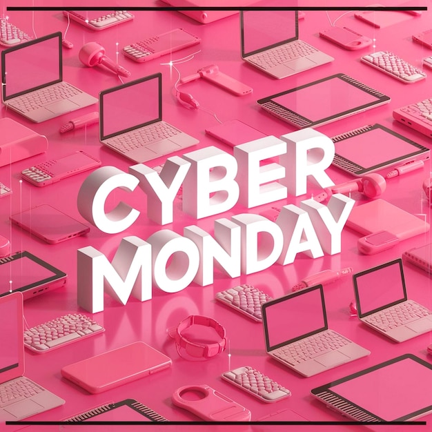 Photo cyber monday banner design