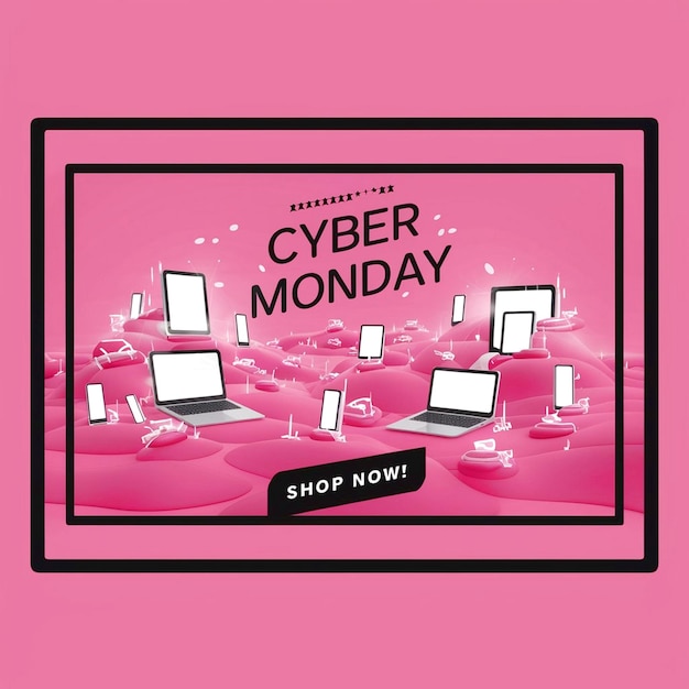 Photo cyber monday banner design