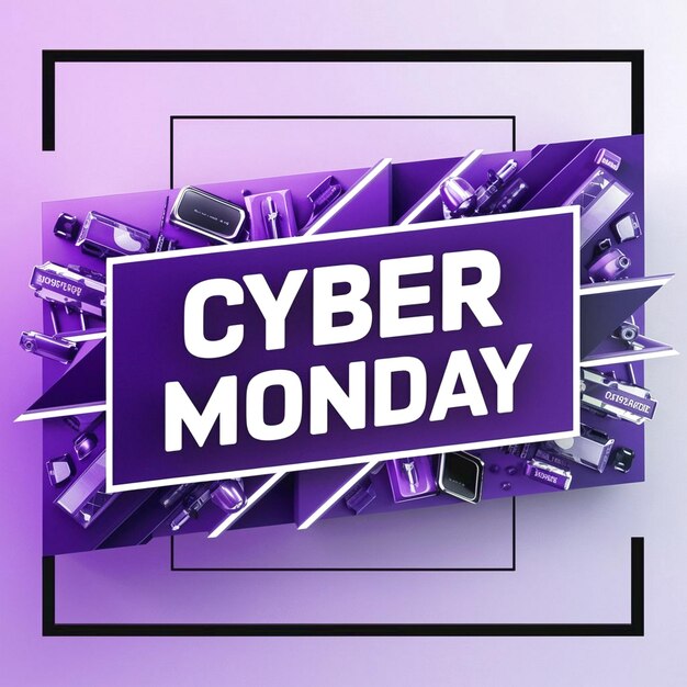 Photo cyber monday banner design