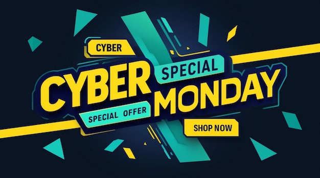 Cyber monday in flat design